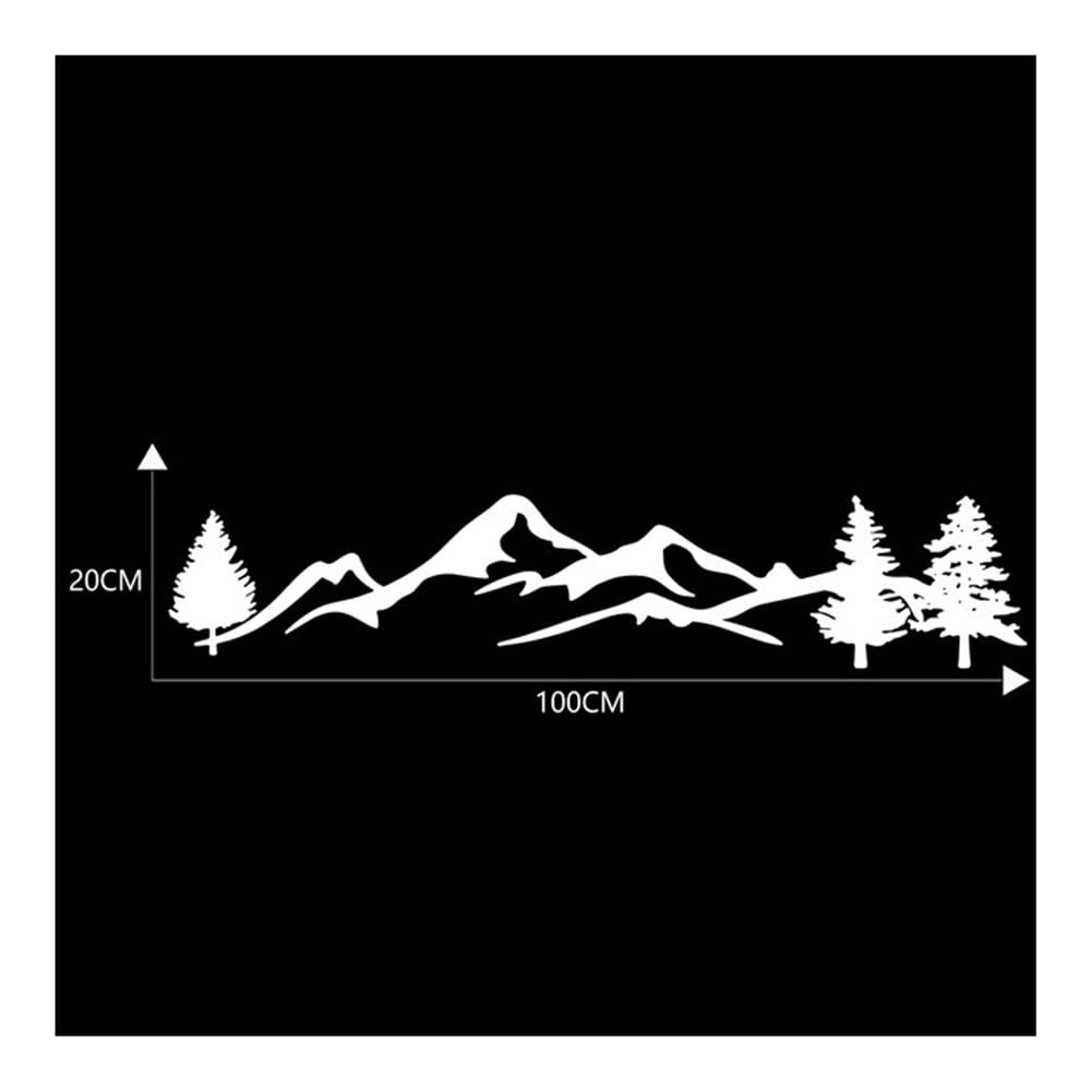 150cm RV Sticker Tree Decal - Mountain Forest Vinyl Graphic Kit for Camper & Trailer - Perfect for Outdoor Enthusiasts