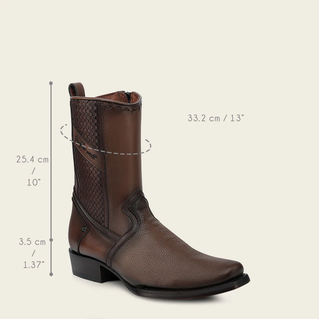 1J3FRS Cuadra Men's Honey Dress Cowboy Boots - Genuine Cowhide Leather Western Boots for Riding, Dancing & Country Style Outfits