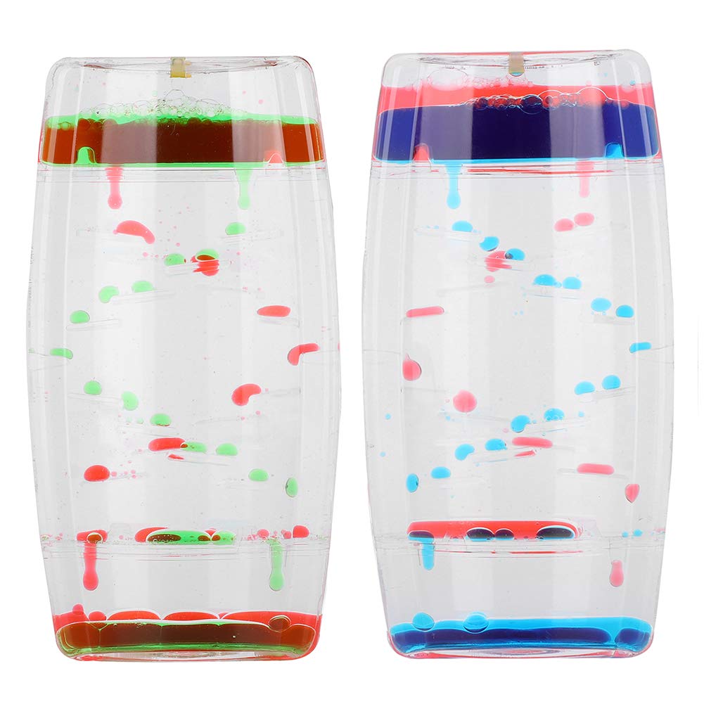 Colorful Acrylic Liquid Timer - Unique Desk Decor & Scientific Tool for Office, Home, Kids - Perfect for Time Management, Stress Relief & STEM Learning