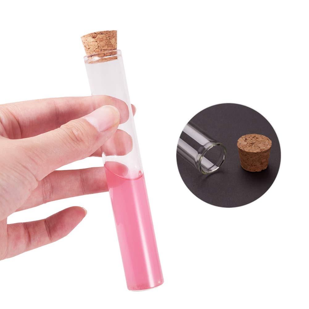 BENECREAT 20 Pack 30ml Clear Glass Bottles with Cork Stoppers - Small Decorative Containers for DIY Crafts, Essential Oils, Wedding Favors & Home Decor