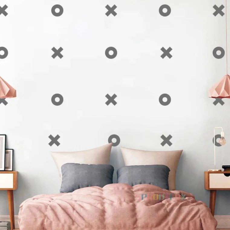 XO Decal Wall Sticker for Boys Room - Creative Peel & Stick Wallpaper for Kids Bedroom Decor - Perfect for Nursery, Playroom & Teen Boys' Room Design