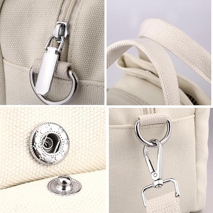 Stylish Canvas Tote Bags for Women - Large Shoulder Hobo Handbag with Multiple Pockets, Durable Satchel Purse for Work, Travel & Daily Use | Fashionable Casual Bag 2023 Collection