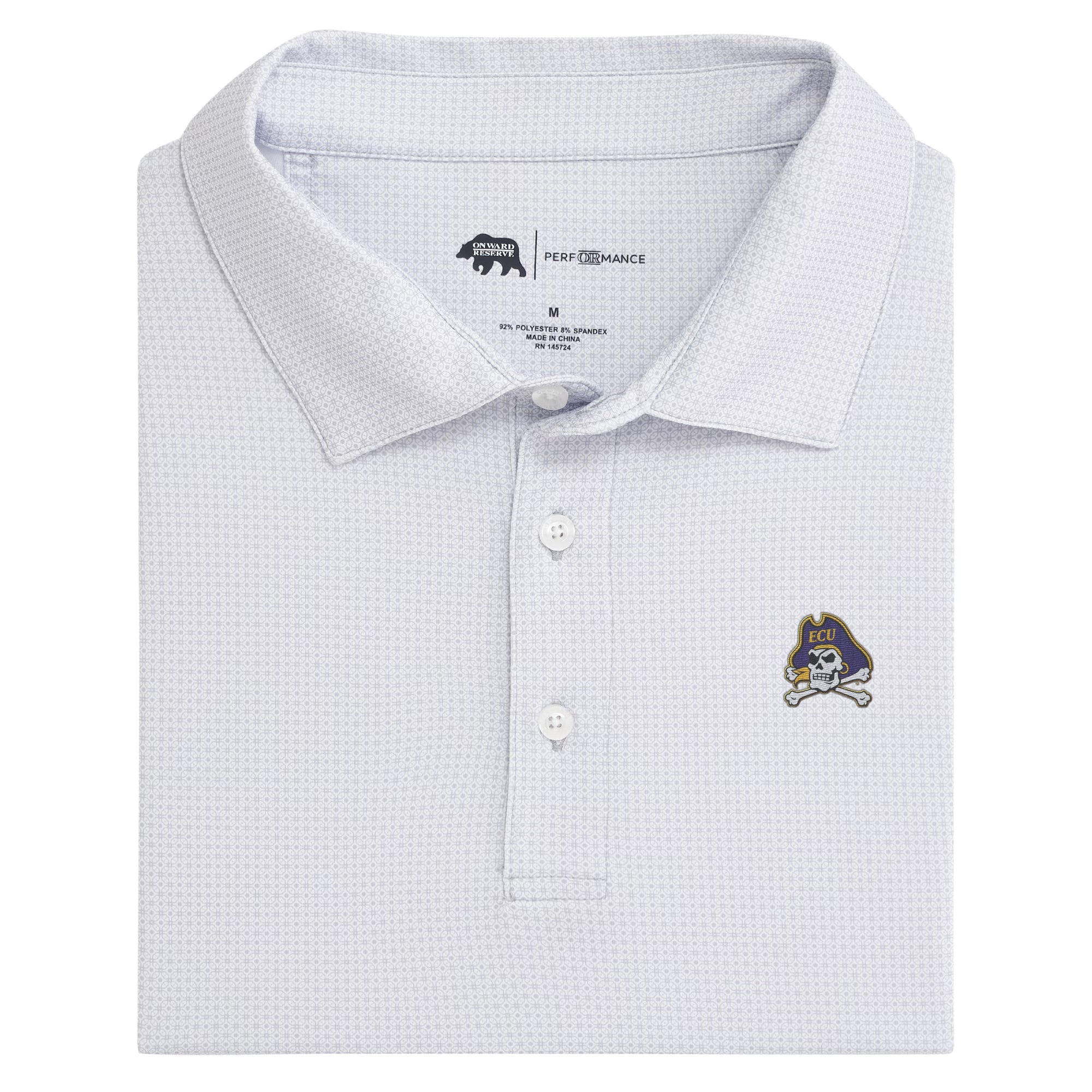 High-Quality ECU Range Printed Performance Polo Shirt for Men - Breathable & Stylish Activewear for Golf, Tennis & Casual Wear