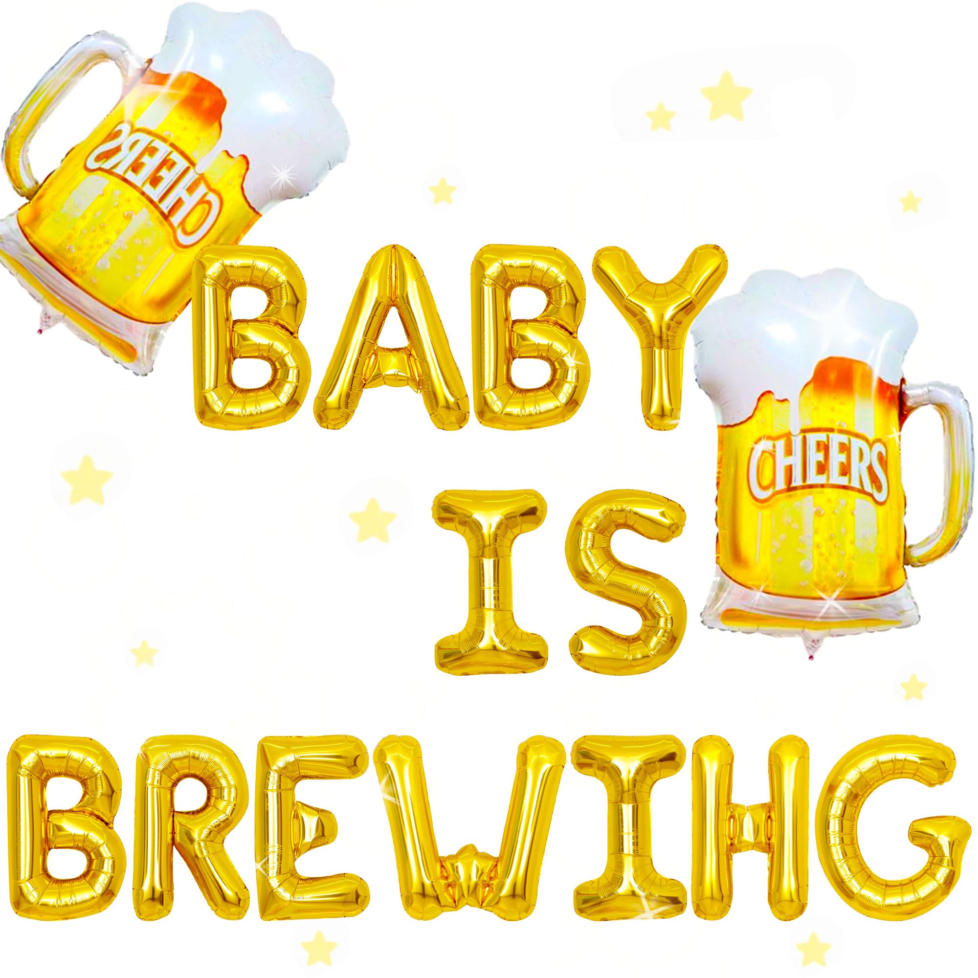 JeVenis Baby Brewing Balloons & Banner Set - Gender Reveal & Baby Shower Decorations for Gender Announcement Parties, Nursery Decor, and Special Celebrations