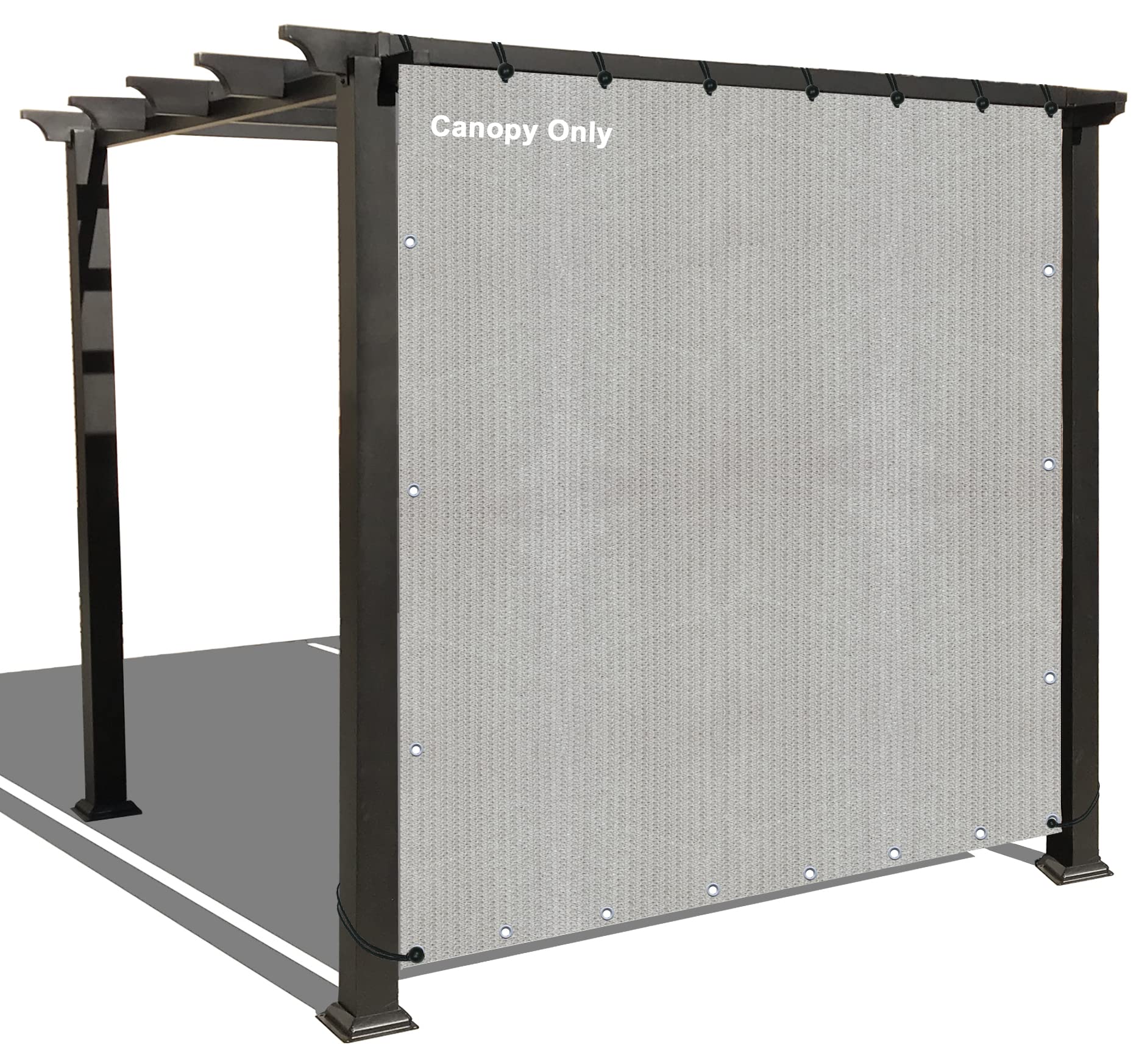 Alion Home 10' x 14' Outdoor Privacy Screen - Sun Shade Panel with 4-Sided Grommets for Patio, Pergola, Awning & Window Cover - Smoke Color - Perfect for Backyard Privacy, Deck Shade & Poolside Protection