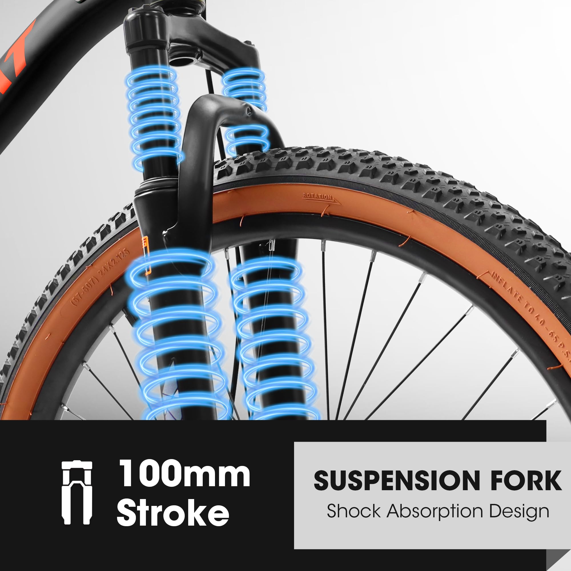 **24/26/27.5 Inch Full Suspension Mountain Bike for Men & Women - 21-Speed Aluminum/Steel Frame - Perfect for Commuting, School, Work & Snow Riding - Ideal Birthday & New Year Gift**