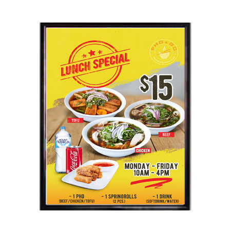 12x20 Beveled Poster Frame - Top Load or Side Load Sign Holder for Wall Art, Photos, and Documents | Perfect for Home, Office, and Gallery Displays