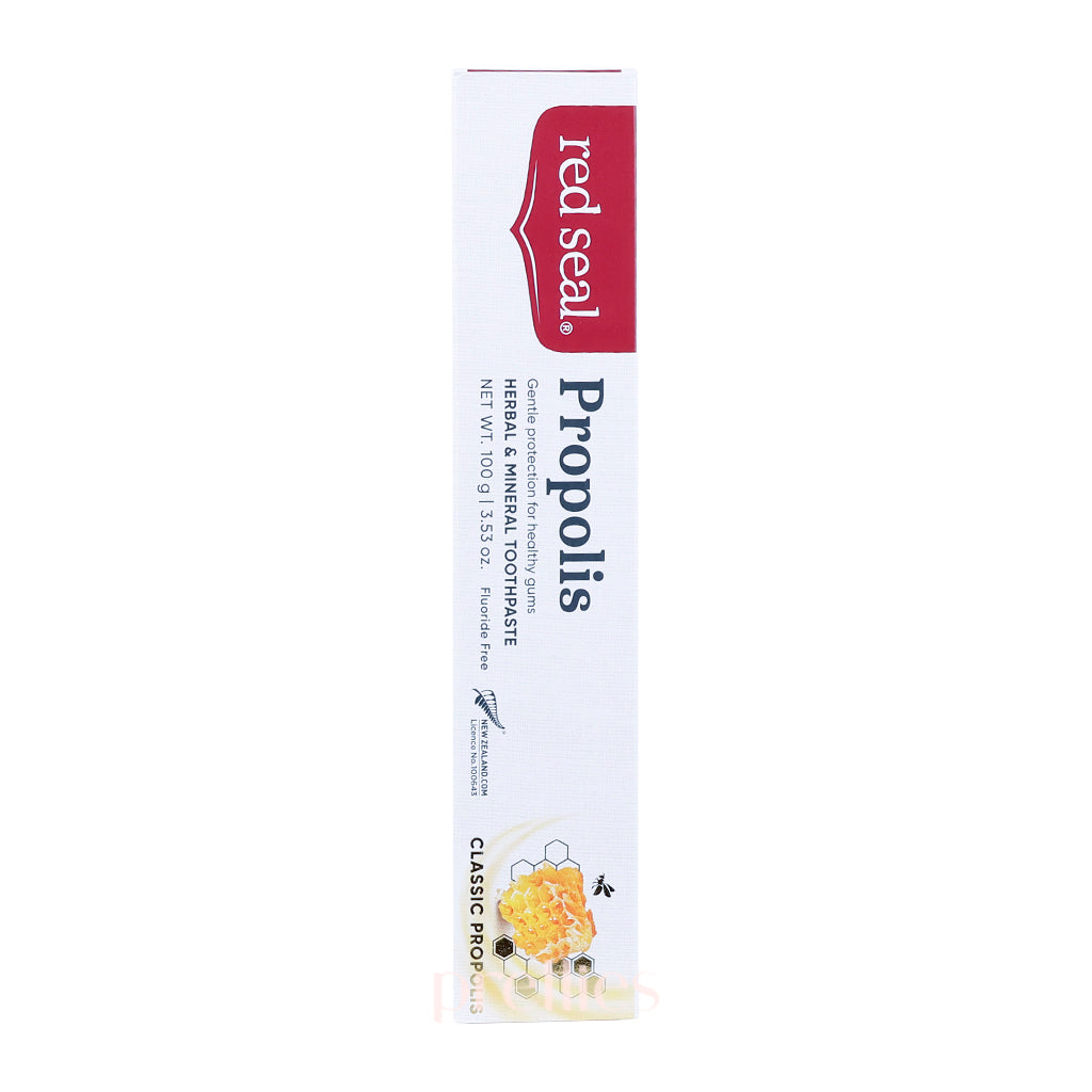 Red Seal Natural Propolis Toothpaste for Sensitive Teeth - 100g x 2 Tubes - Fluoride-Free, Herbal Formula for Fresh Breath & Gum Health - Perfect for Travel & Daily Oral Care