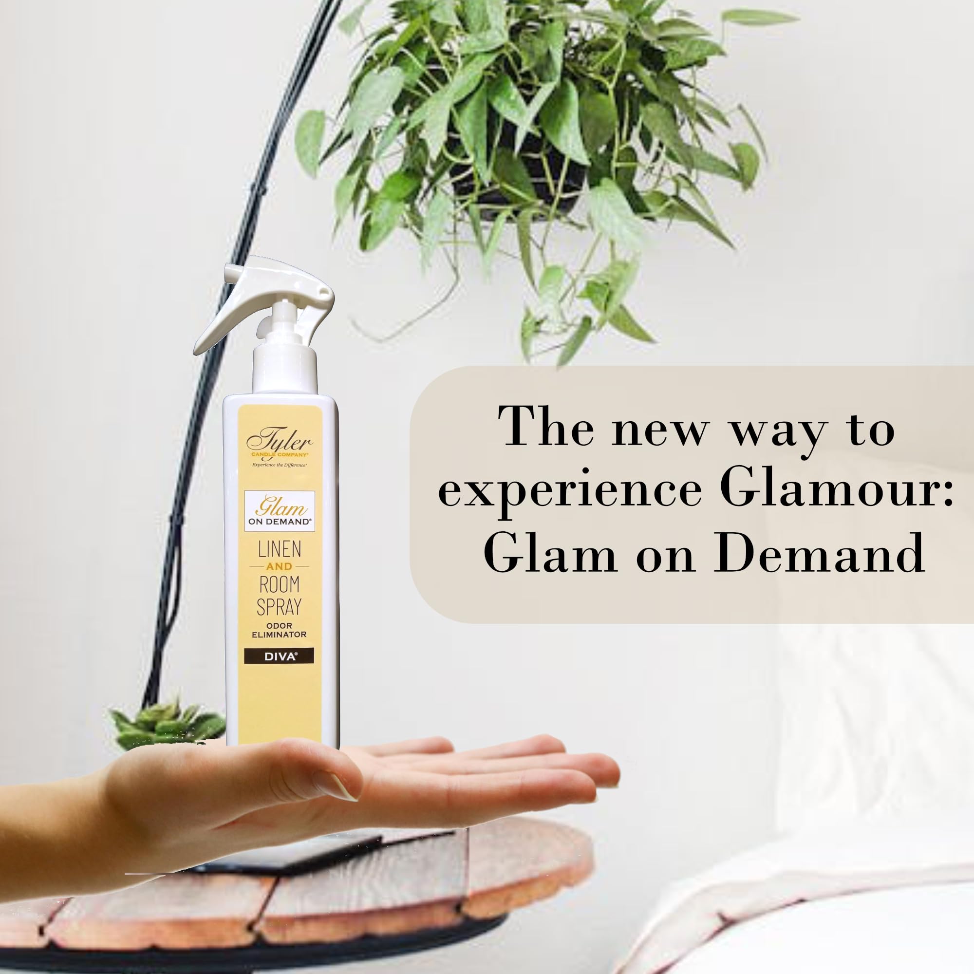 Tyler Glam on Demand - Diva Scent Linen & Room Spray 2-Pack | Air Freshener & Odor Eliminator with Stain Remover Pen | Laundry Essentials for Home, Bedroom & Travel | Fresh Linen Fragrance for Clothes & Fabrics