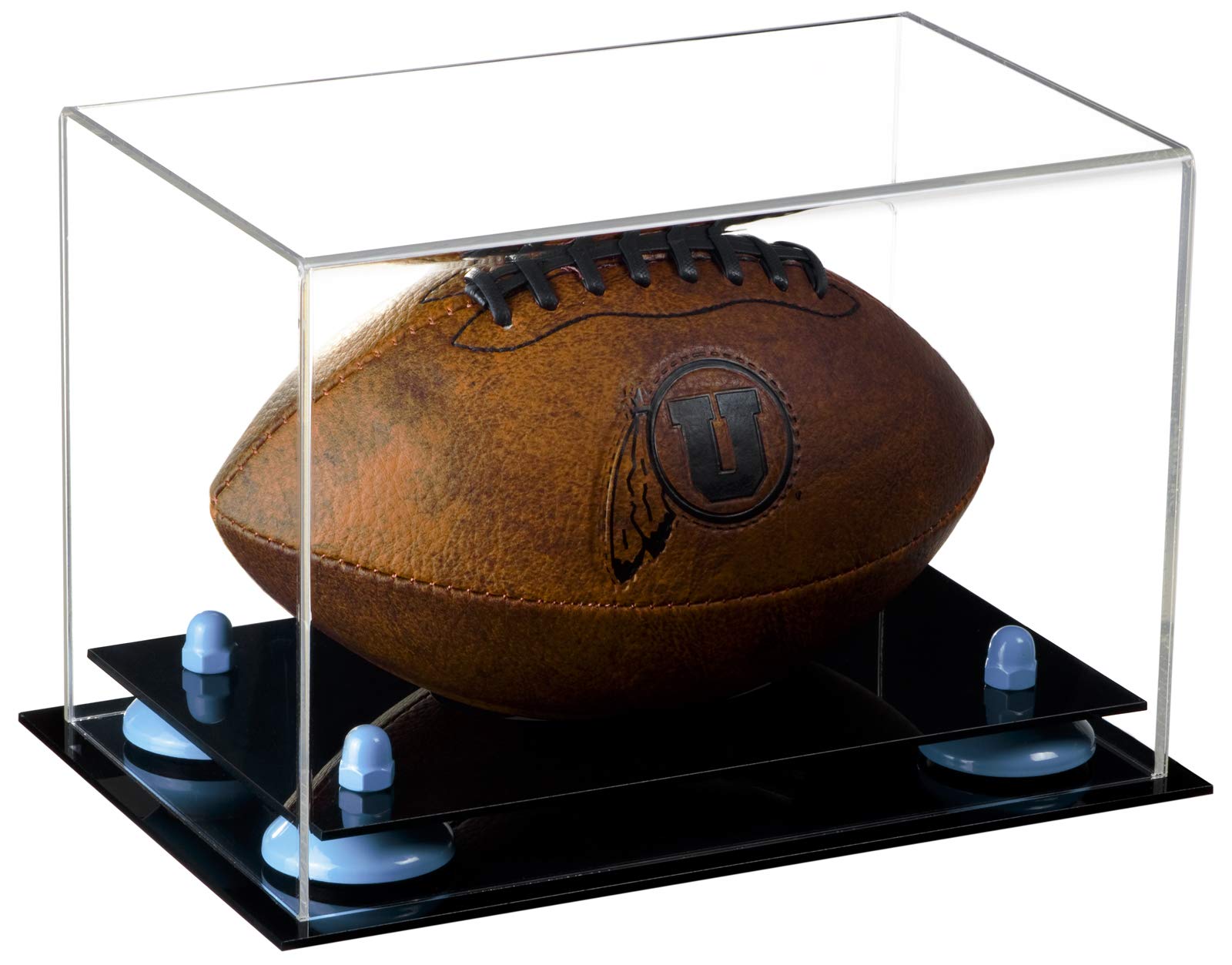 Premium Acrylic Mini Football Display Case - Perfect for Collectibles, Awards & Memorabilia - Ideal for Home, Office & Sports Fan Gifts