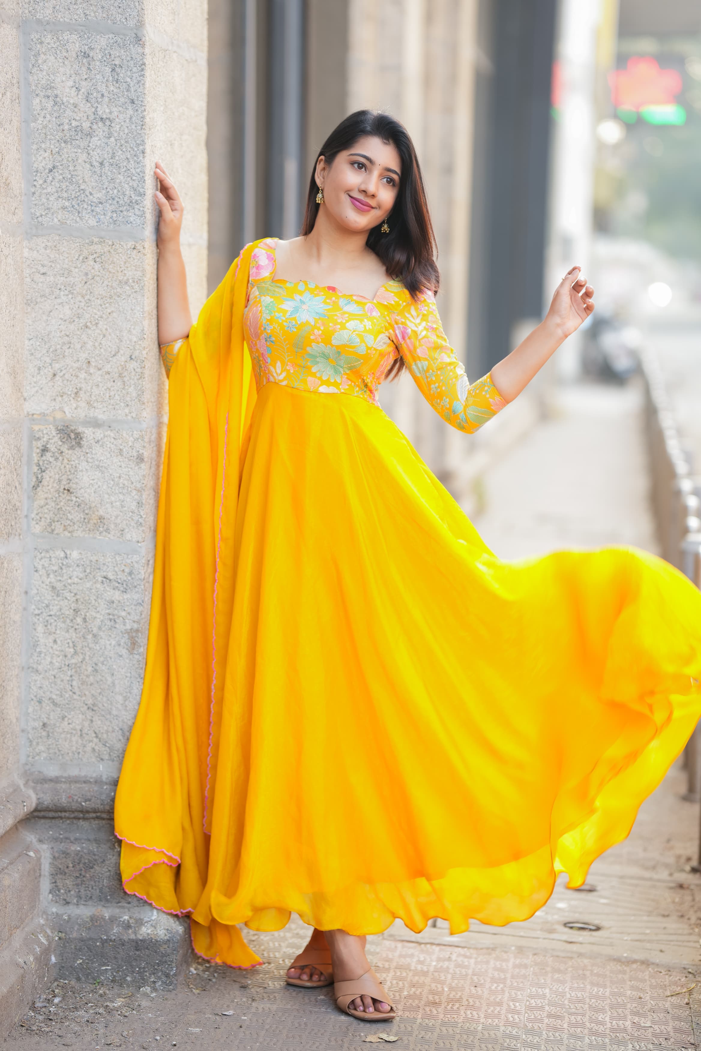 Geetha Premium Designer Anarkali Suit - Elegant Indian Ethnic Dress for Women | Perfect for Weddings, Parties & Festive Occasions