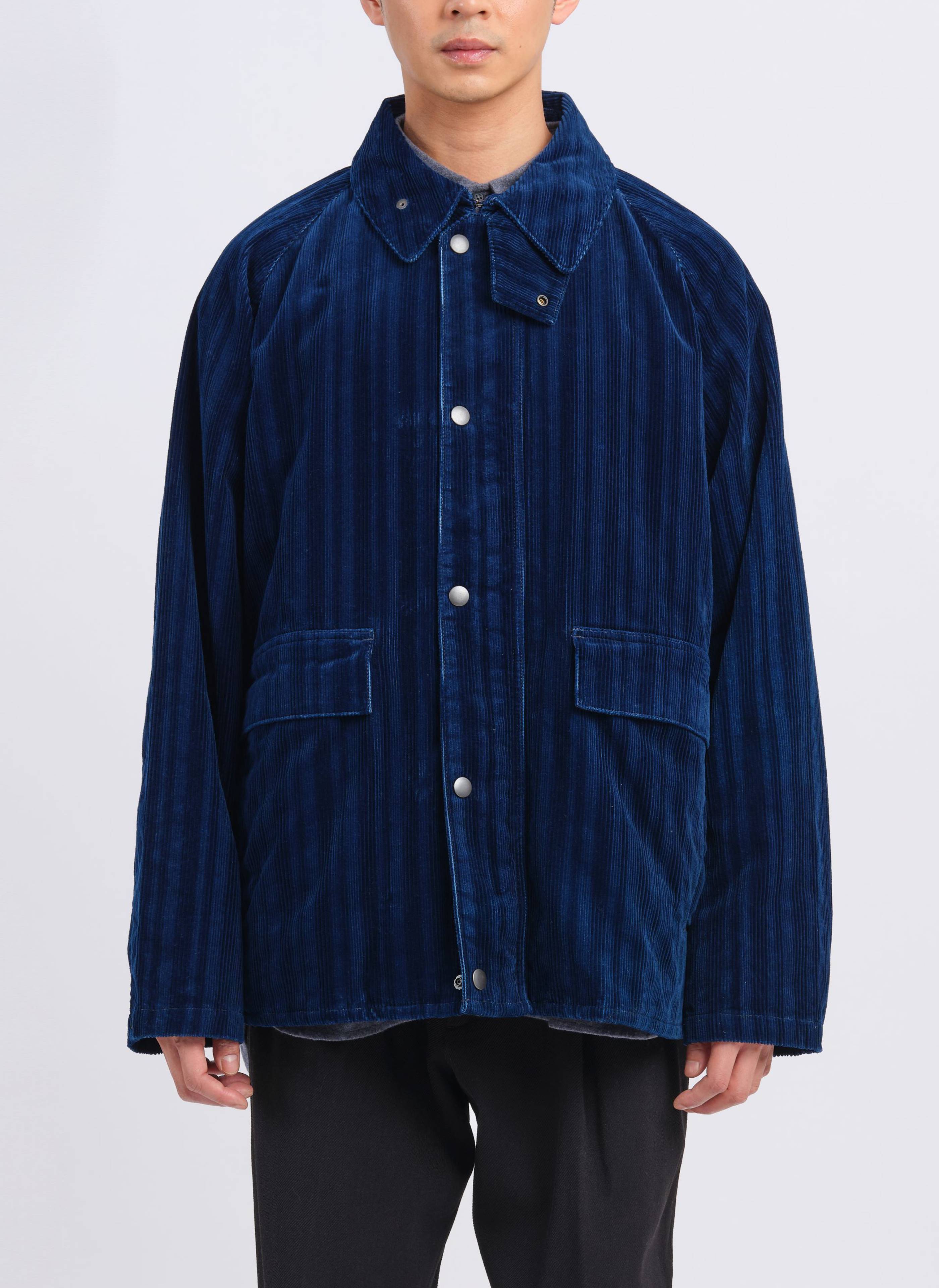 Indigo Cotton Corduroy Hunting Jacket - Warm & Durable Outdoor Jacket for Men - Perfect for Hunting, Hiking & Fall Adventures