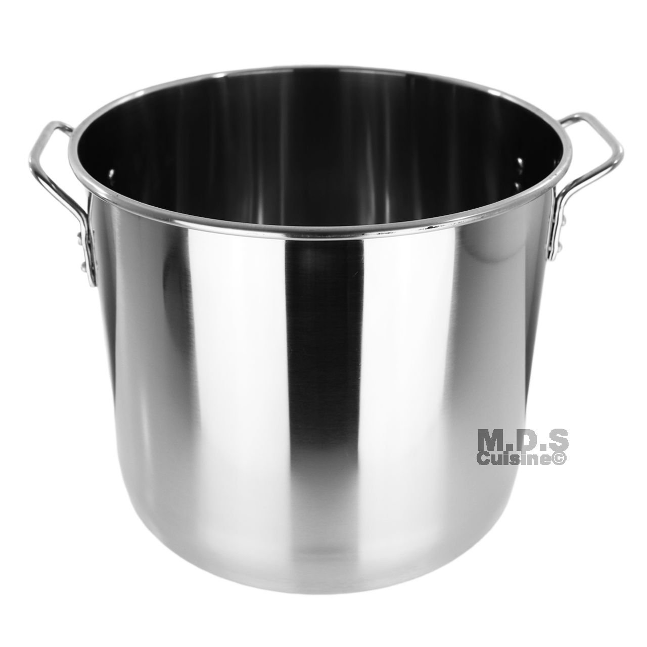40QT Stainless Steel Stock Pot with Lid - Heavy Duty 10 Gauge Brewing, Steaming & Cooking Pot for Tamales, Canning, Soups & Large Batch Meals - Perfect for Home Kitchens & Commercial Use