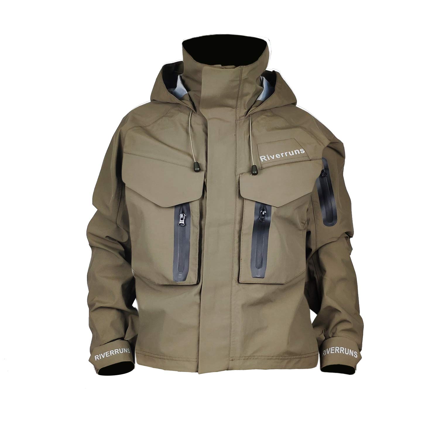 Riverruns Breathable Waterproof Fishing Wading Jacket - Lightweight Outdoor Fly Fishing Rain Coat for Men & Women - Perfect for Fly Fishing, Hiking, and Outdoor Adventures