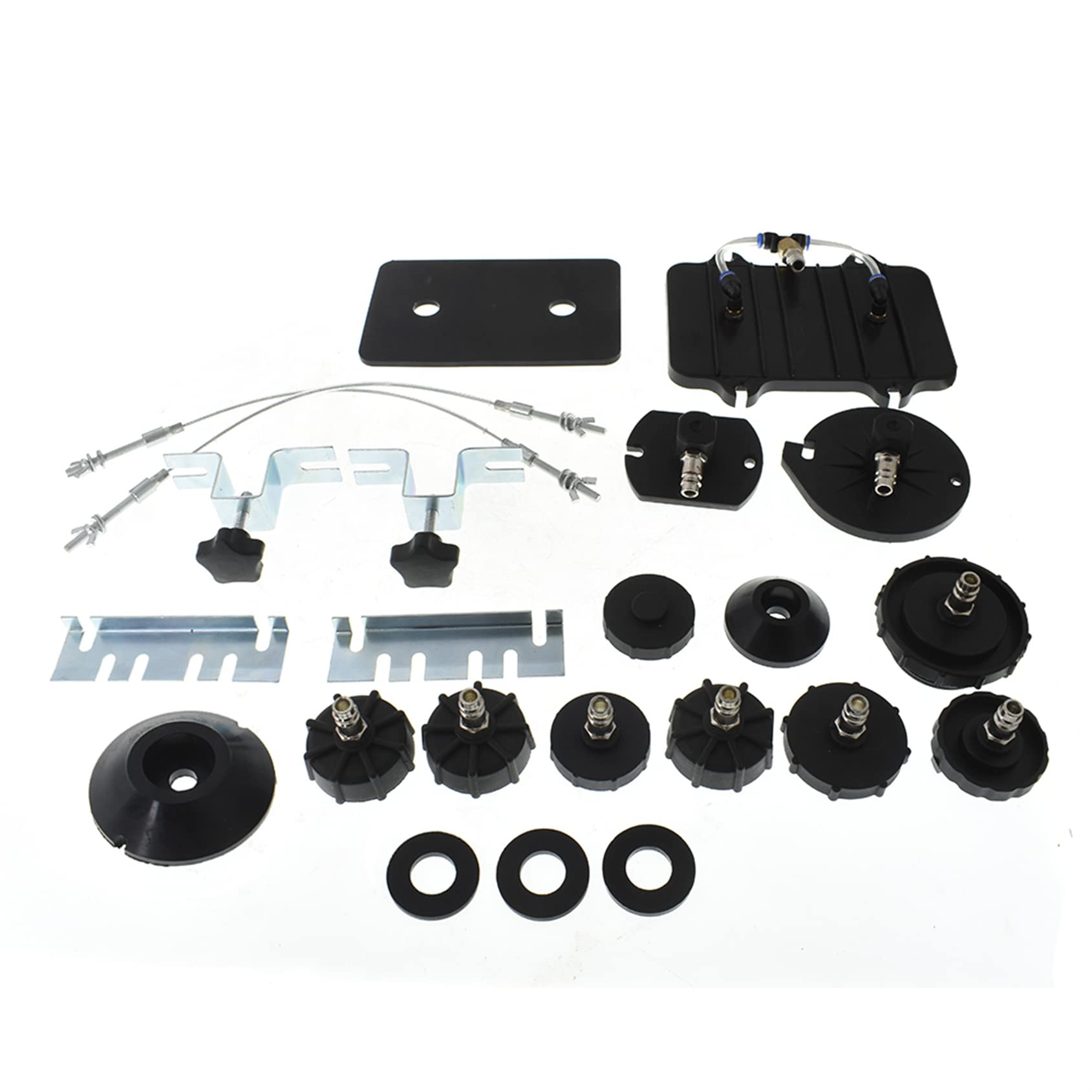 Pneumatic Brake Bleeder Kit - Professional Pressure Bleeder Tool Set with Waste Oil Collection Bottle & Master Cylinder Adapters (10-140 PSI, Blue) - Ideal for Car, Truck & Motorcycle Brake System Maintenance
