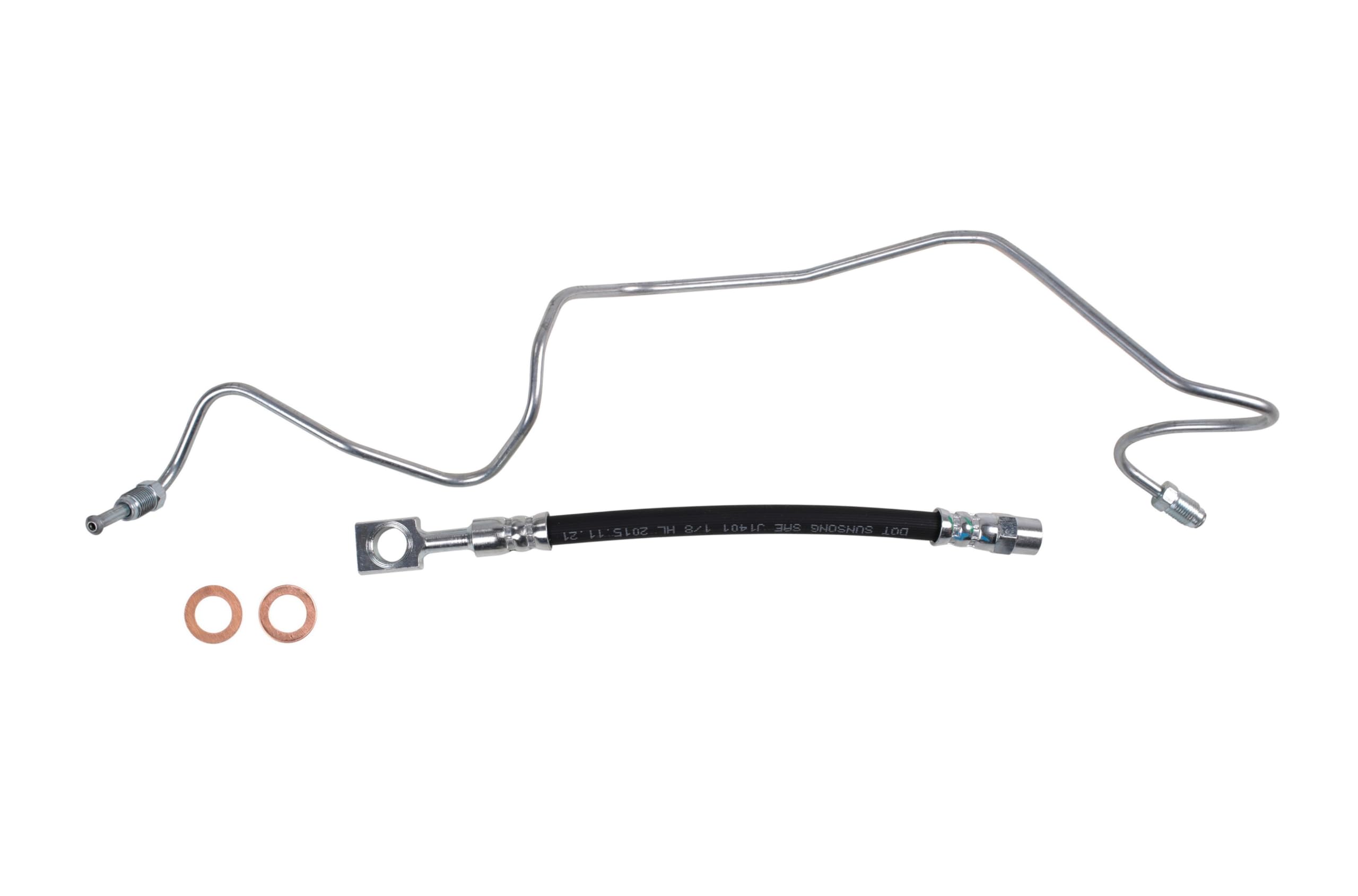 Sunsong 2206182 Brake Hydraulic Hose - High Performance Replacement for Cars & Trucks - Durable & Leak-Proof - Perfect for Off-Roading & Heavy-Duty Use