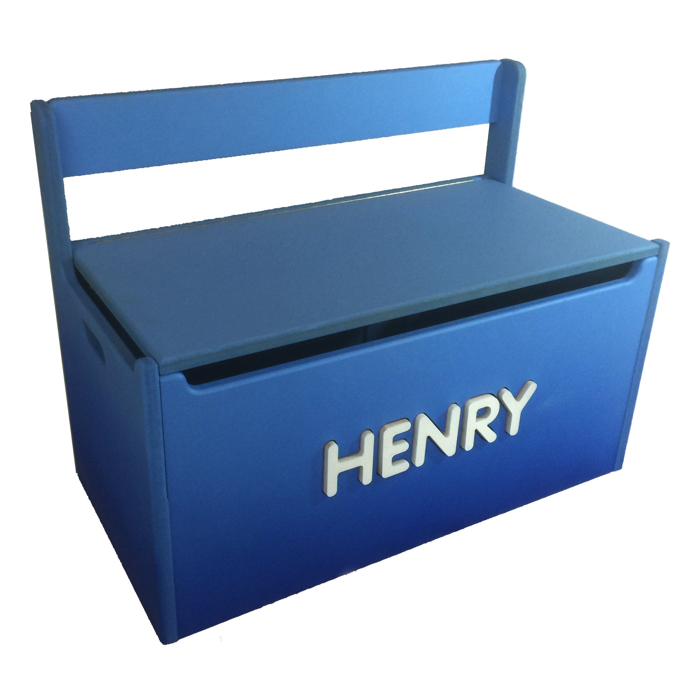 Personalized 3D Name Toy Storage Box & Bench Seat - Kids Room Organizer with Custom Name for Playroom, Nursery, or Bedroom Decor