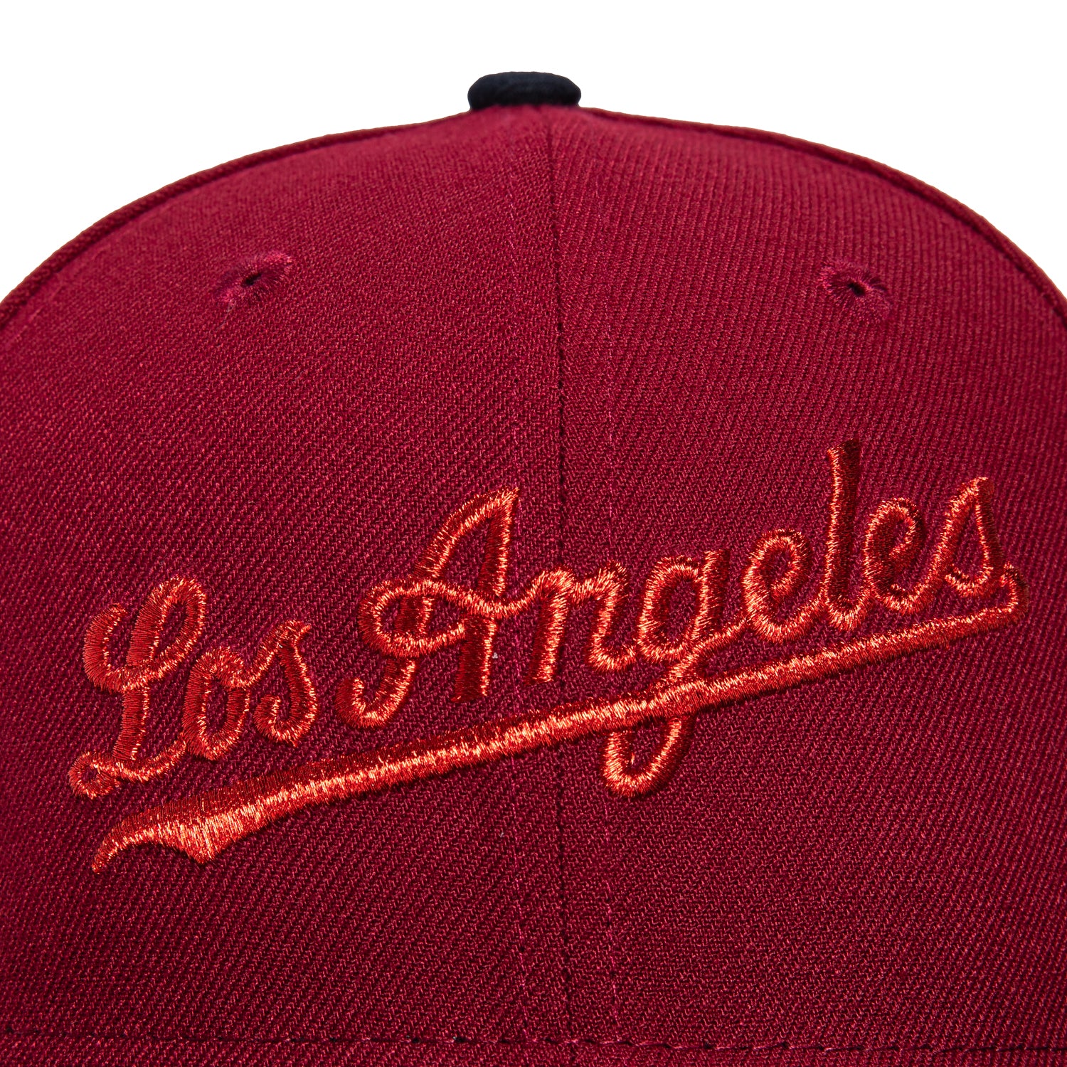 New Era 59Fifty Los Angeles Dodgers 50th Anniversary Stadium Patch Script Hat - Cardinal & Navy - Official MLB Baseball Cap for Men & Women - Perfect for Games, Fan Gear & Streetwear Fashion