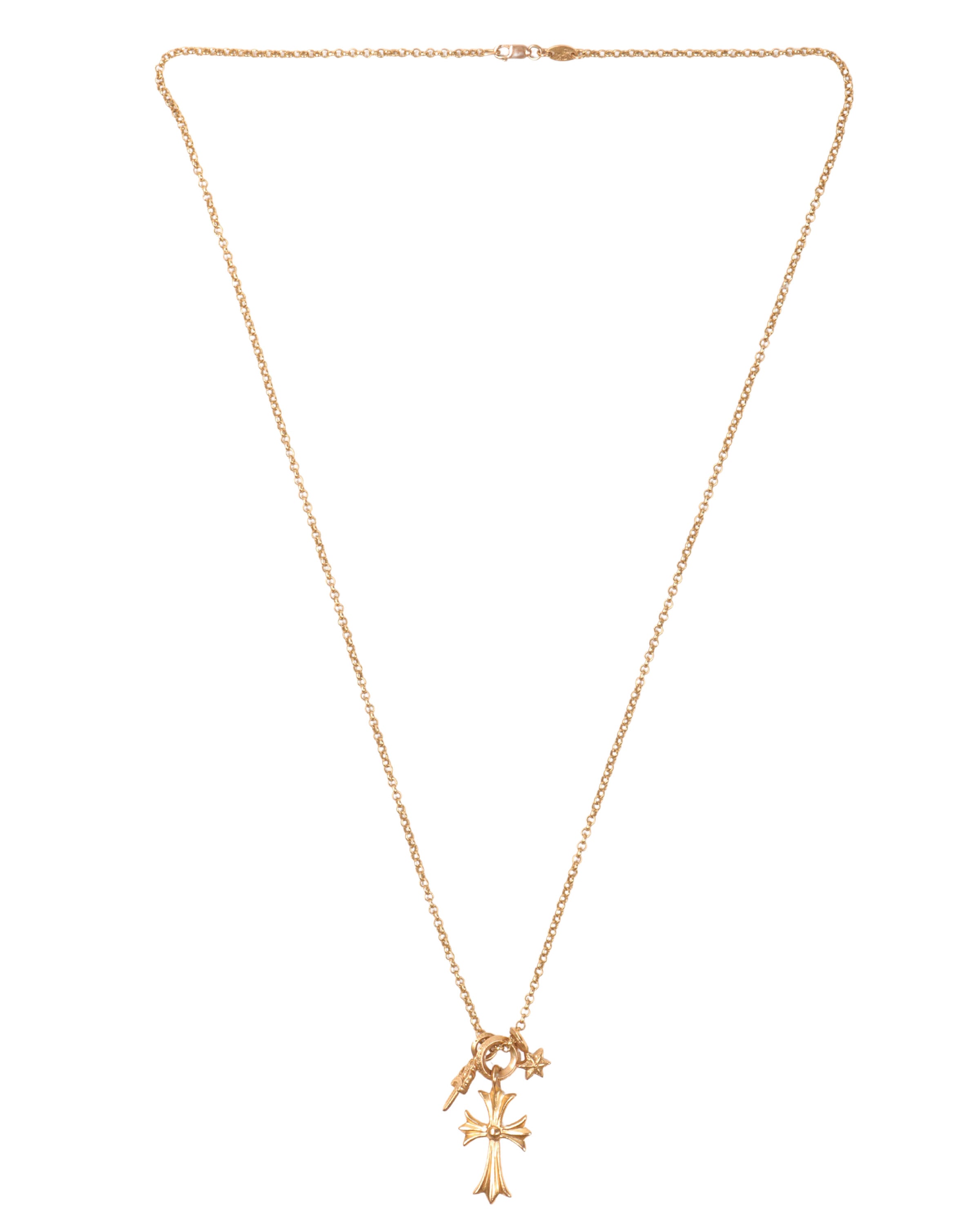 22k Gold Multi Charm Necklace for Women - Elegant Layered Pendant Jewelry Gift for Her - Perfect for Birthday, Anniversary & Special Occasions