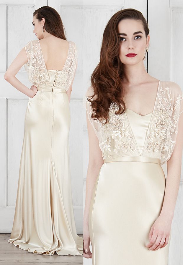Catherine Deane Zaden Gown - Elegant Long Sleeve Lace Wedding Dress for Bride, Perfect for Church Ceremony & Formal Evening Events