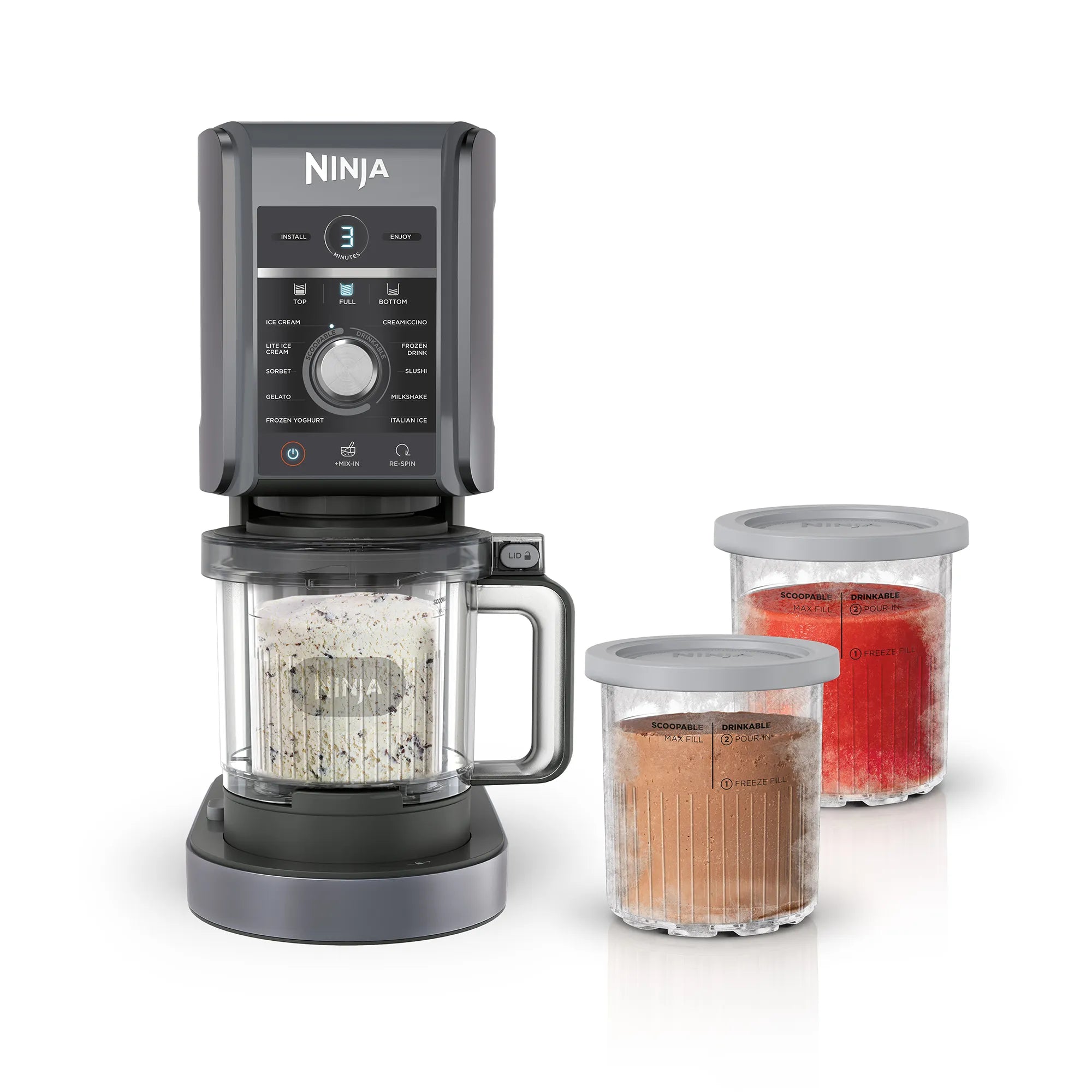 Ninja CREAMi Deluxe 11-in-1 Ice Cream Maker Machine - Make Homemade Gelato, Sorbet, Milkshakes & Frozen Treats - Perfect for Family Desserts, Parties & Summer Treats