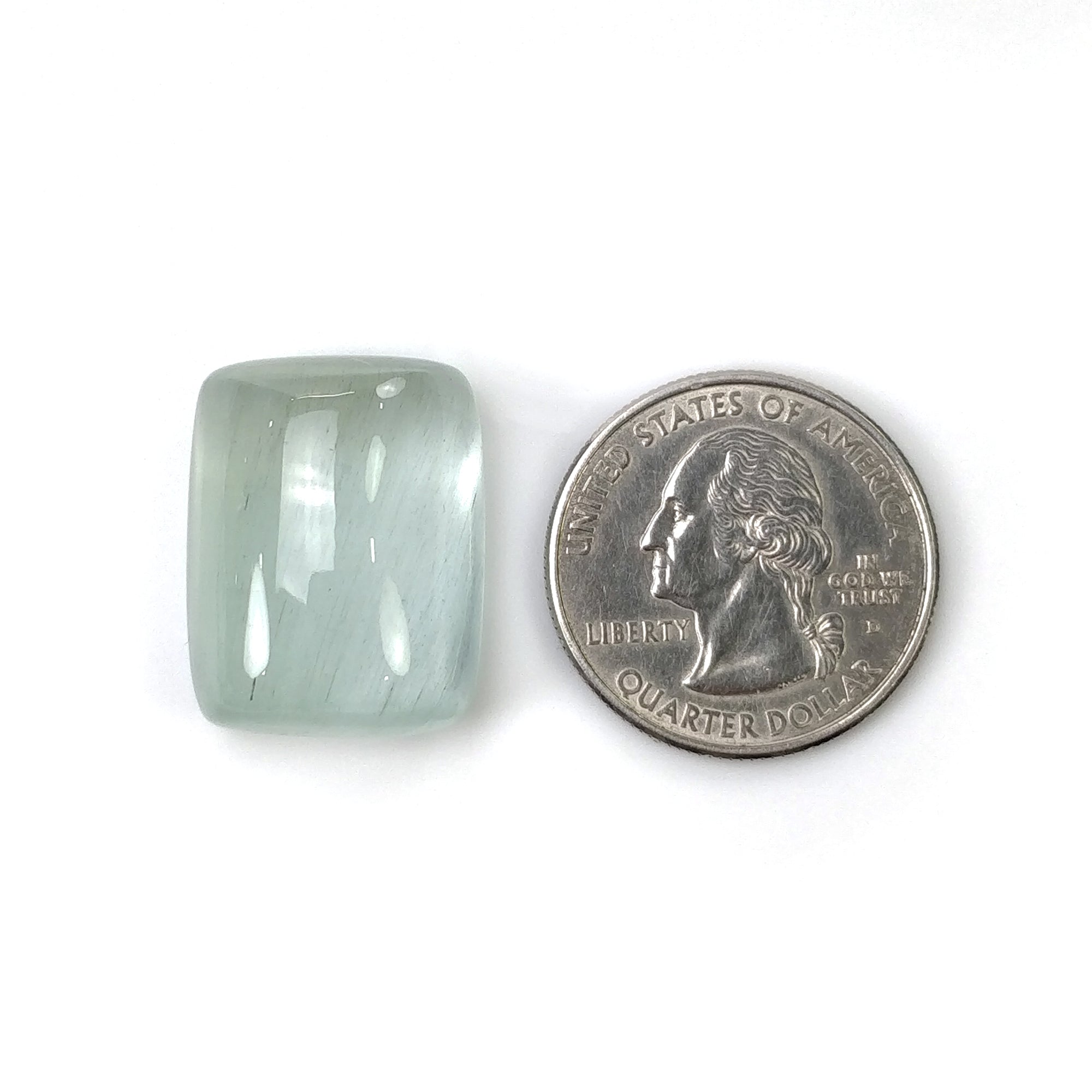Natural Blue Aquamarine Gemstone Cabochon - 42.85cts Untreated Cushion Shape (23.5x18.5mm) for Jewelry Making, Rings & Pendants | Healing Crystal Collection