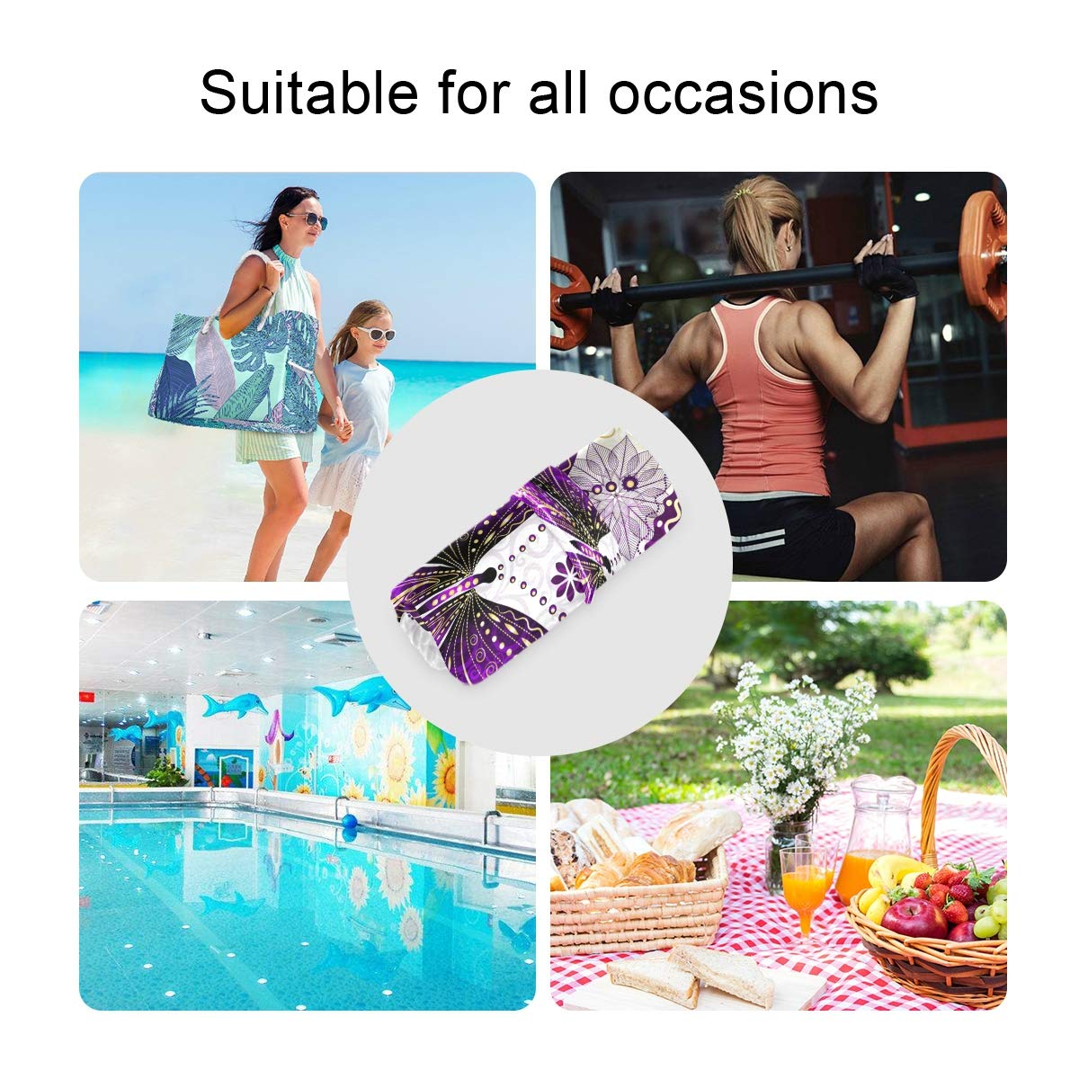 Waterproof Wet Dry Bag for Cloth Diapers & Swimsuits - 2 Pack Reusable Water Resistant Storage Bags - Perfect for Beach, Travel, Gym & Baby Essentials (Wet Clothes, Toiletries, Swim Gear)