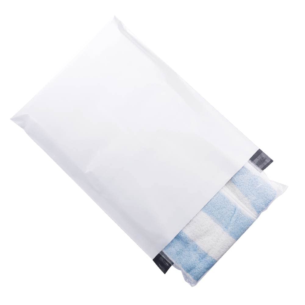 150 PCS 14.5x19 inch White Poly Mailers - Self Adhesive Waterproof Shipping Envelopes, Durable Tear-Proof Packaging Bags for Office, Industrial Postal & Ecommerce Shipping, Gift Mailing