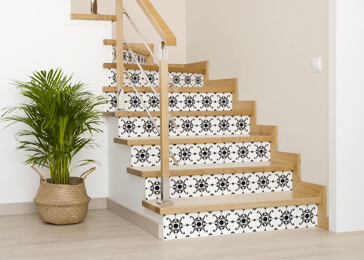 Mi Alma 24-Piece Talavera Tile Stickers - Peel and Stick Wall Decals for Bathroom & Kitchen - 12x12 Inch Easy Application Removable Wall Stencils - Perfect for Spanish Style Home Decor, DIY Backsplash, and Ceramic Tile Upgrade