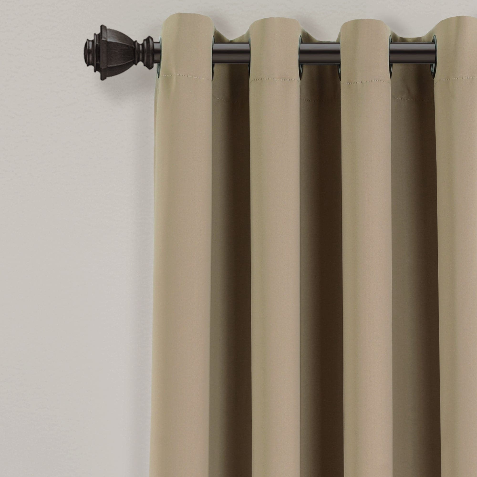 Thermal Insulated Blackout Curtains for Bedroom - Noise Reducing Grommet Window Panels Set, Energy Saving & Light Blocking for Home, Office, Nursery - 2 Panels (52x84 Inches, Black)