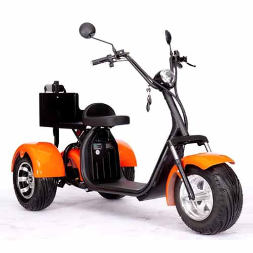 2000W 60V Electric Fat Tire Trike - 3 Wheel Scooter Moped Bike with Golf Rack, Similar to CityCoco Bike CT 3G - Perfect for Commuting, Golf Course Transport & Urban Adventure