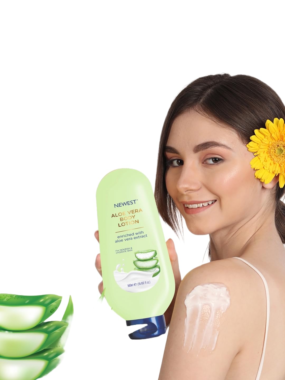 Best Aloe Vera Body Lotion for Dry Skin - 24 Hour Moisturizing, Non-Greasy & Fast Absorbing Formula (16.9 Fl Oz) - Perfect for Daily Hydration & After Sun Care