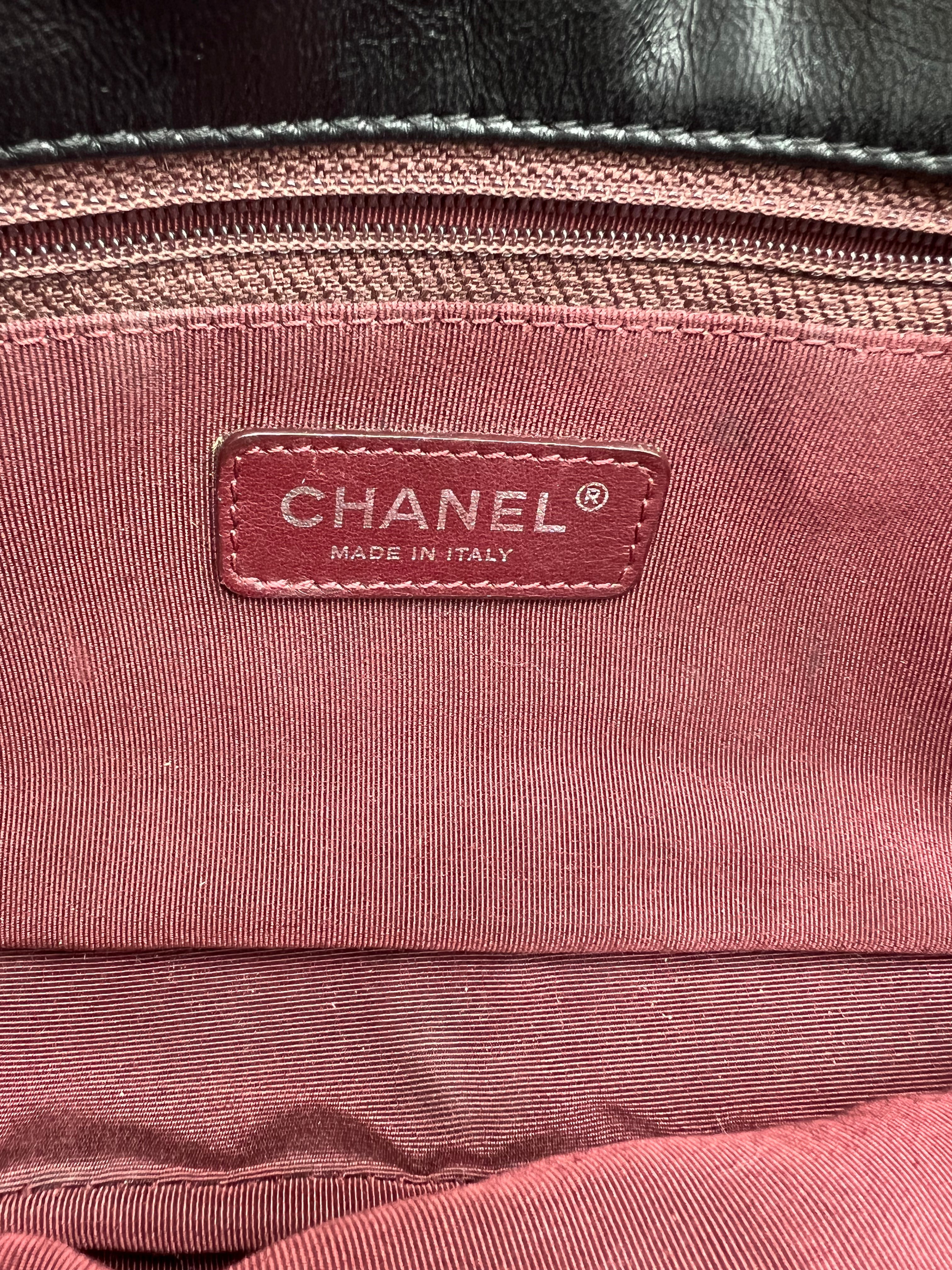 Chanel Vintage 2006-2008 Black Lambskin Astrakhan Flap Bag with Chain Shoulder Strap - Luxury Designer Handbag for Women, Perfect for Evening Parties & Special Occasions