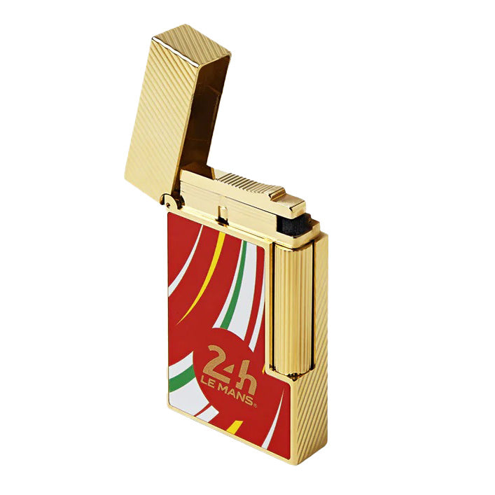 S.T. Dupont Ligne 2 Le Mans Red & Orange Flint Lighter - Premium Luxury Gas Lighter for Cigars, Cigarettes & Collectors - Perfect for Gifting, Travel & Special Occasions