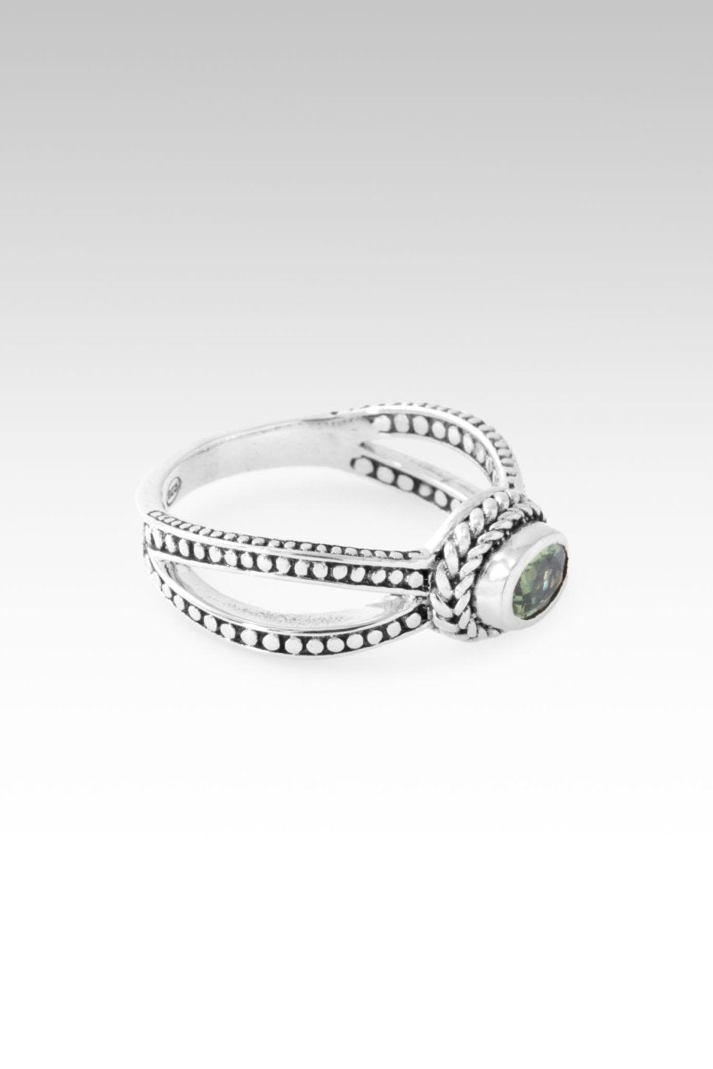 Seek Inner Peace Ring™ - Genuine Namibian Demantoid Garnet Jewelry for Meditation, Yoga & Spiritual Healing | Handcrafted Sterling Silver Ring for Women & Men