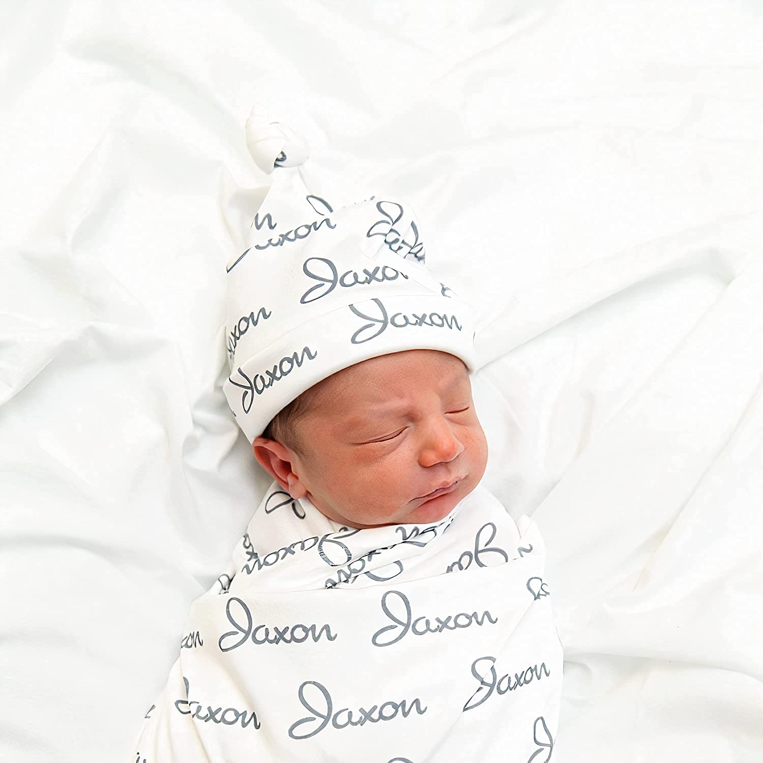 Personalized Baby Blanket - Custom Monogrammed Newborn Blanket for Baby Girls & Boys | Soft & Cozy Name Blanket for Nursery, Christening, Photo Shoots & Gifts | OMGSHIRTS