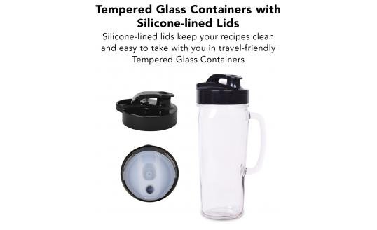 Tribest PBG5001 Glass Personal Vacuum Blender - High Speed 500W Countertop Blender for Smoothies, Juices & Meal Prep - Perfect for Home Kitchen, Office & Healthy Lifestyle