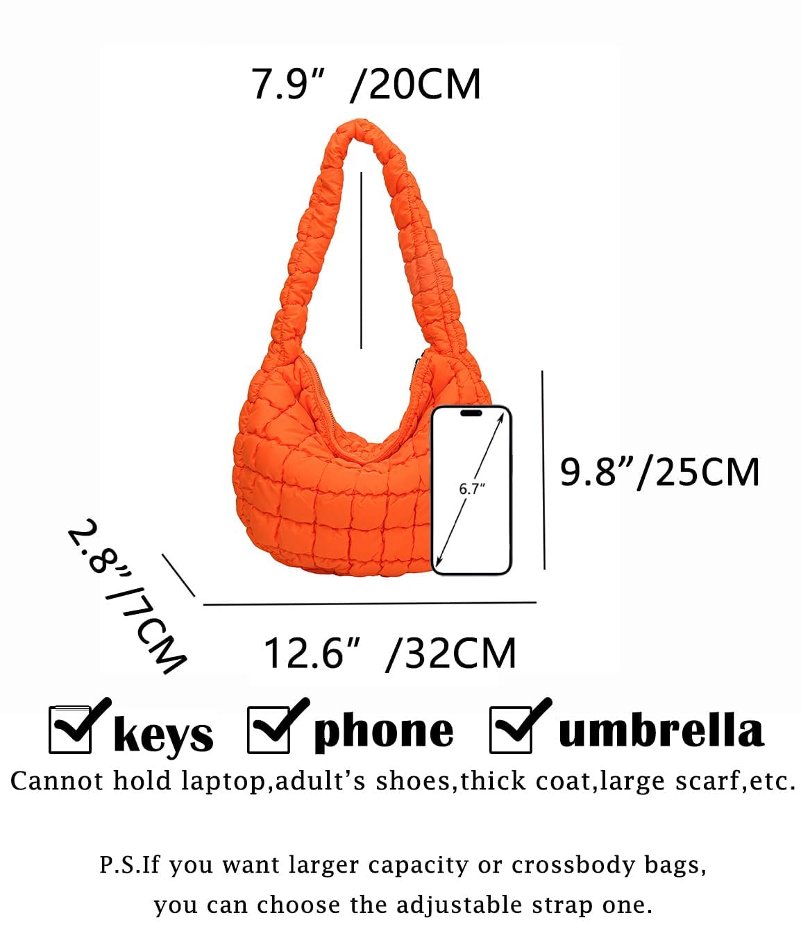 Quilted Puffer Tote Bag for Women - Lightweight Shoulder Bag with Zip, Hobo Satchel Handbag, Stylish Cloud Bag for Work, Travel & Shopping (2024)