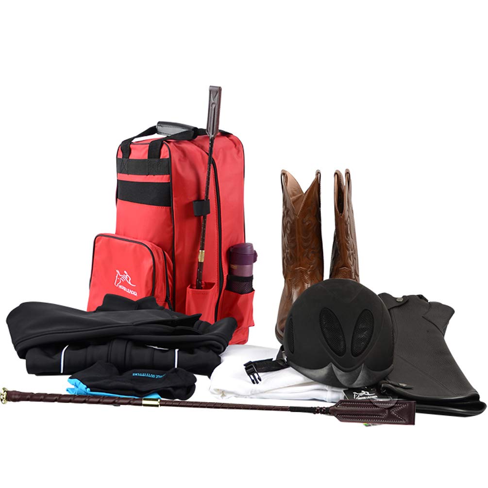 UNISTRENGH Professional Equestrian Boot Bag - Large Waterproof Horse Riding Boot Carrier for Tall English Riding Boots | Perfect for Competitions, Training & Stable Storage