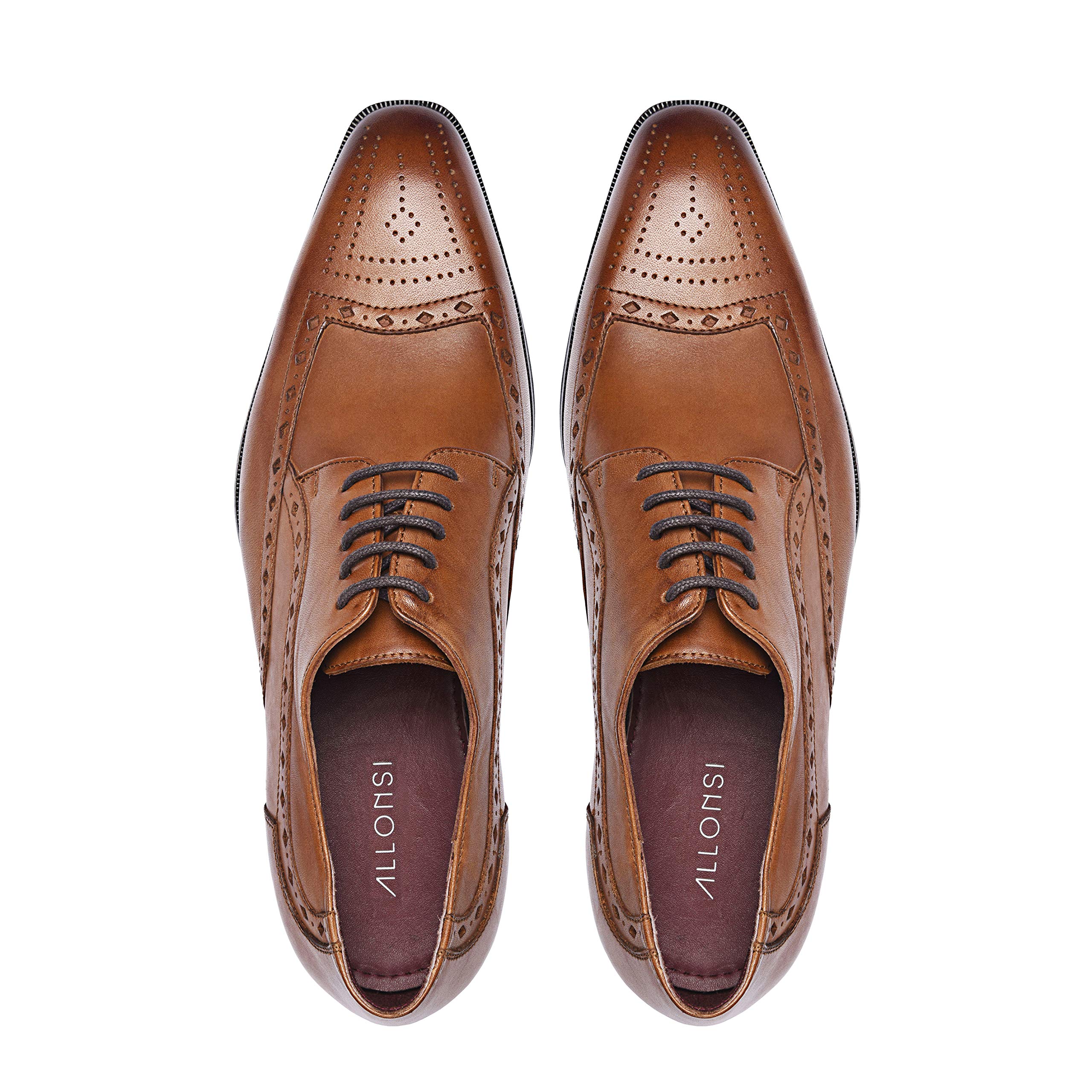 Genuine Leather Dress Shoes for Men | Italian Oxford Formal Shoes | Handcrafted with Leather Sole | Perfect for Weddings, Business & Special Occasions