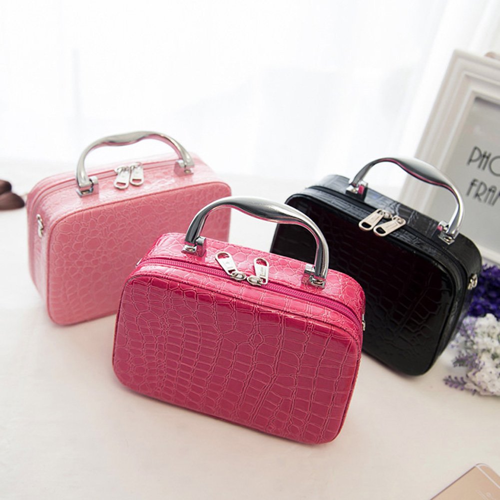 Royal Multi-function Travel Makeup Bag with Mirror - Perfect for On-the-Go Beauty