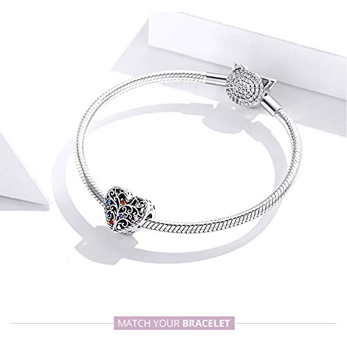 925 Sterling Silver Family Tree of Life Charm Bead - Love Tree Pendant for Pandora Bracelets, Christmas Gift & Jewelry Making (G 1608) | Perfect for Anniversary, Mother's Day & Personalized Gifts