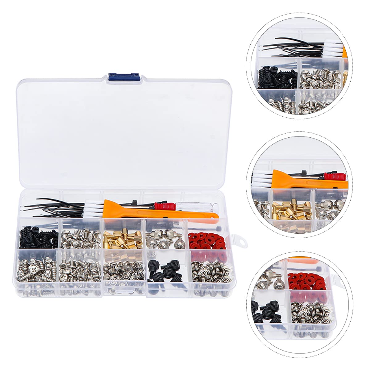 Mobestech 4 Sets Computer Case Screws Kit - Includes Fan Stand, Tablet Stand, Hard Disk Bolts & Washers for PC Building & Repair | Perfect for Desktop Assembly, Laptop Upgrades & DIY Computer Maintenance