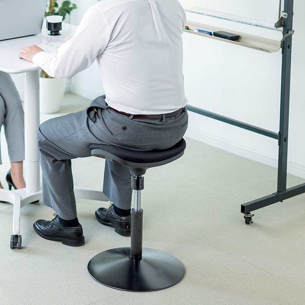 Adjustable Height Swivel Stool Chair - Lightweight Cotton Counter Chair (6kg) with Lift Mechanism - Modern Same-Color Design in Black - Perfect for Kitchen, Salon, Bar, Office & Massage Use