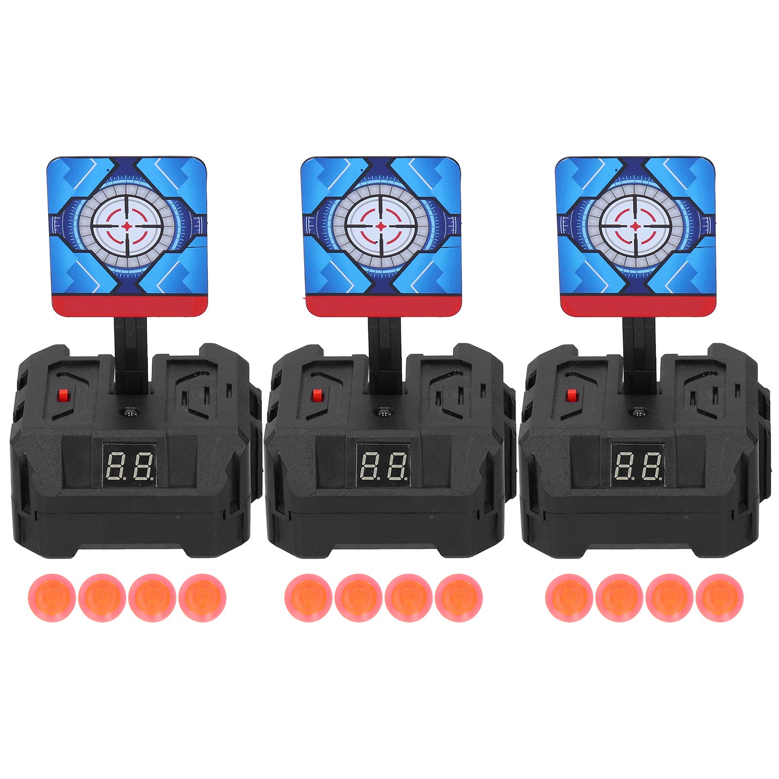 VGEBY 3-Pack Electric Scoring Target with Auto Light & Sound - Detachable Shooting Practice Toy for Kids - Perfect for Indoor/Outdoor Training & Fun Games