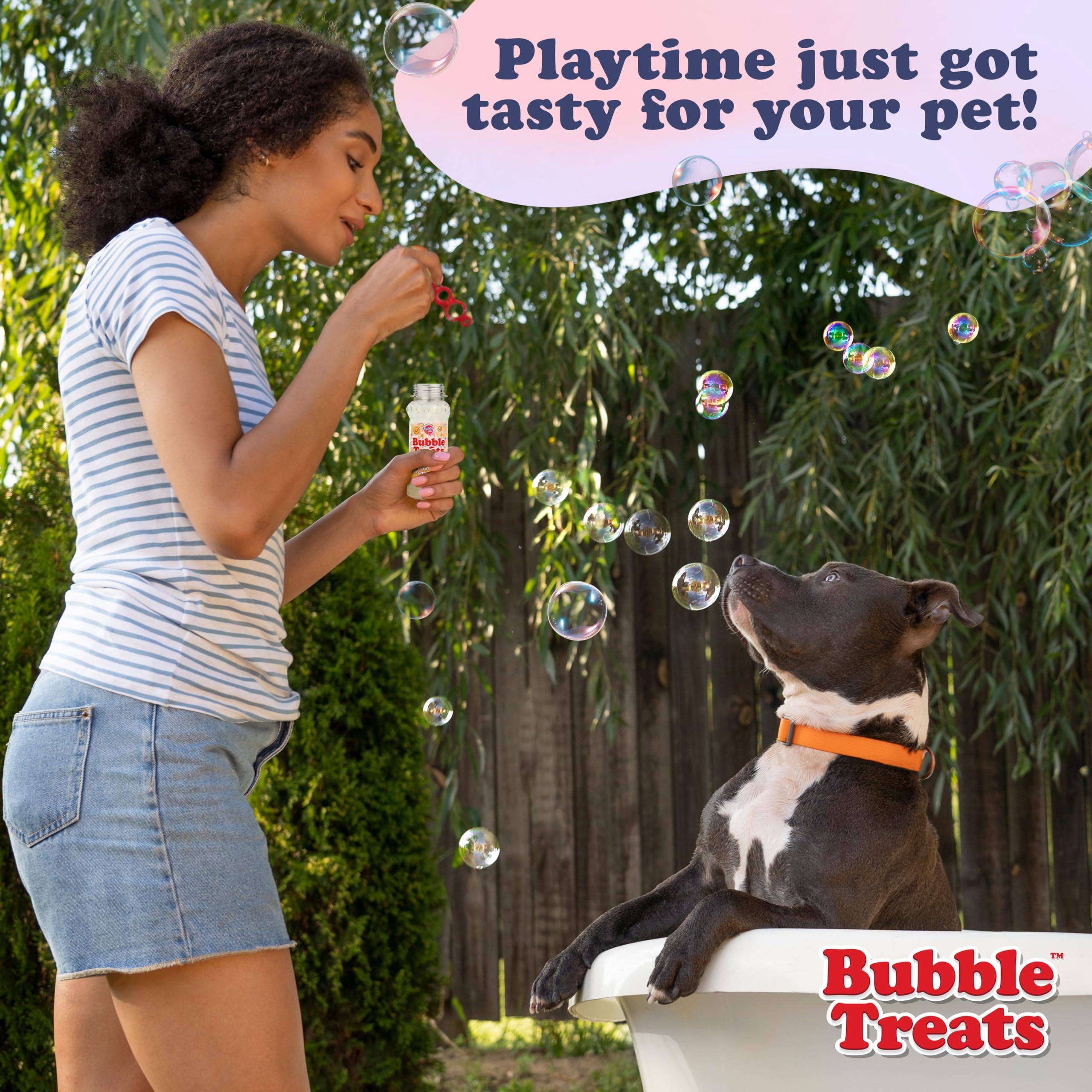 Maple Bacon & Peanut Butter Flavored Edible Bubbles (2.5 Fl Oz, 4-Pack) - Natural Bubble Solution for Kids & Pets - Refillable & Non-Toxic - Perfect for Birthday Parties & Outdoor Play