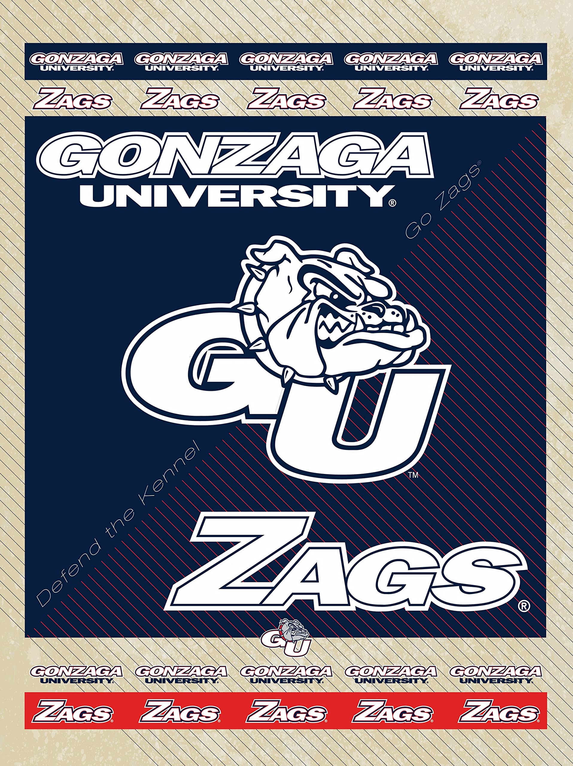 Gonzaga Bulldogs Canvas Wall Art - Handmade College Sports Decor for Home, Office & Game Room | Perfect Gift for Fans & Alumni