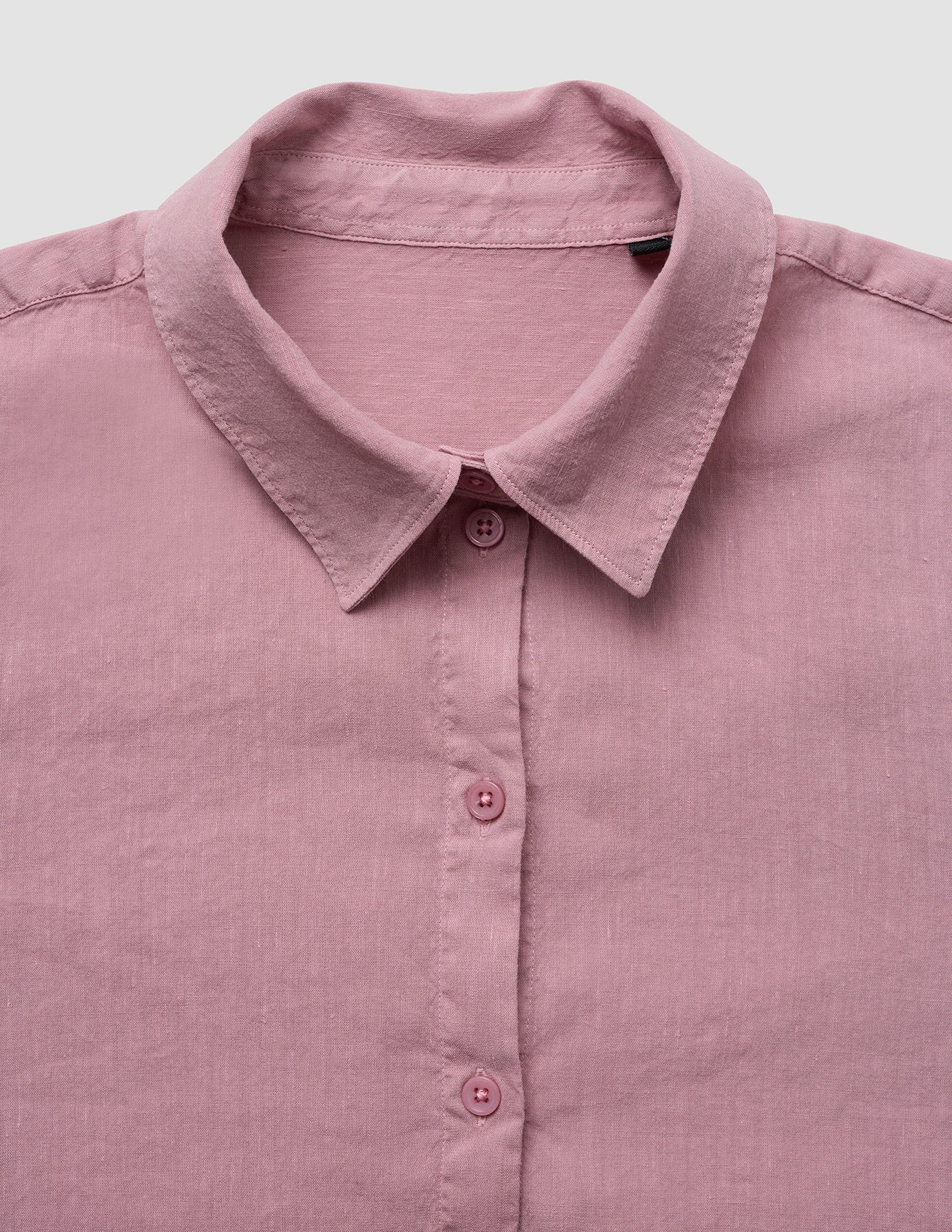 Women's Linen Shirt Dusty Cerise - Breathable Summer Blouse for Casual Wear & Beach Outfits