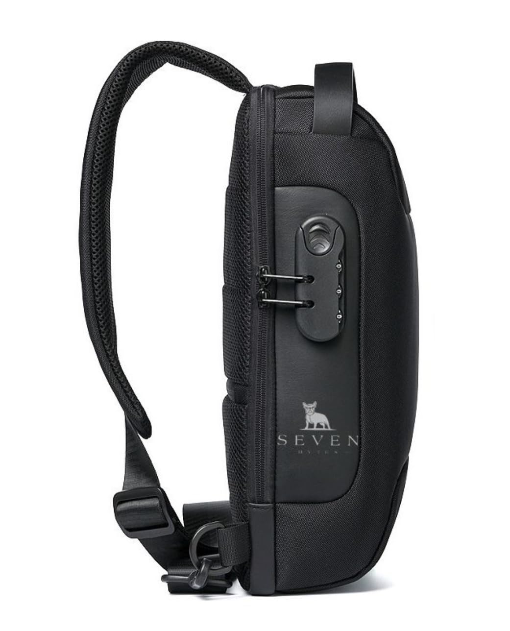 SEVEN BYTES Motorcycle Sling Bag for Men - Durable Crossbody Shoulder Bag with Adjustable Strap - Perfect for Riding, Travel, Gym & Everyday Use