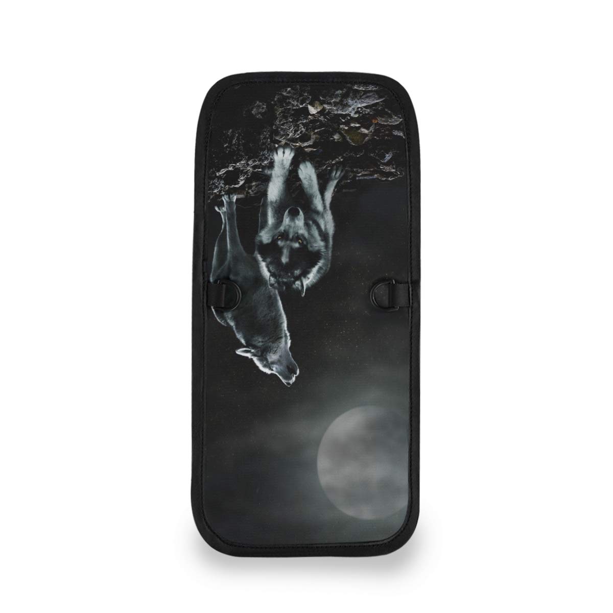 ALAZA Animal Print Wolf Moon Small Crossbody Wallet Purse RFID Blocking Phone Bag with Credit Card Slots & Passport Holder - Perfect for Travel, Shopping, and Everyday Use